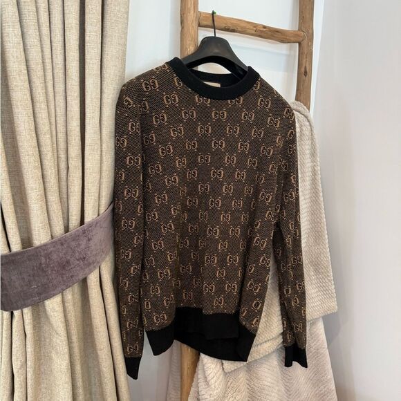 NWOT Gucci GG jacquard wool sweater - Picture 8 of 11